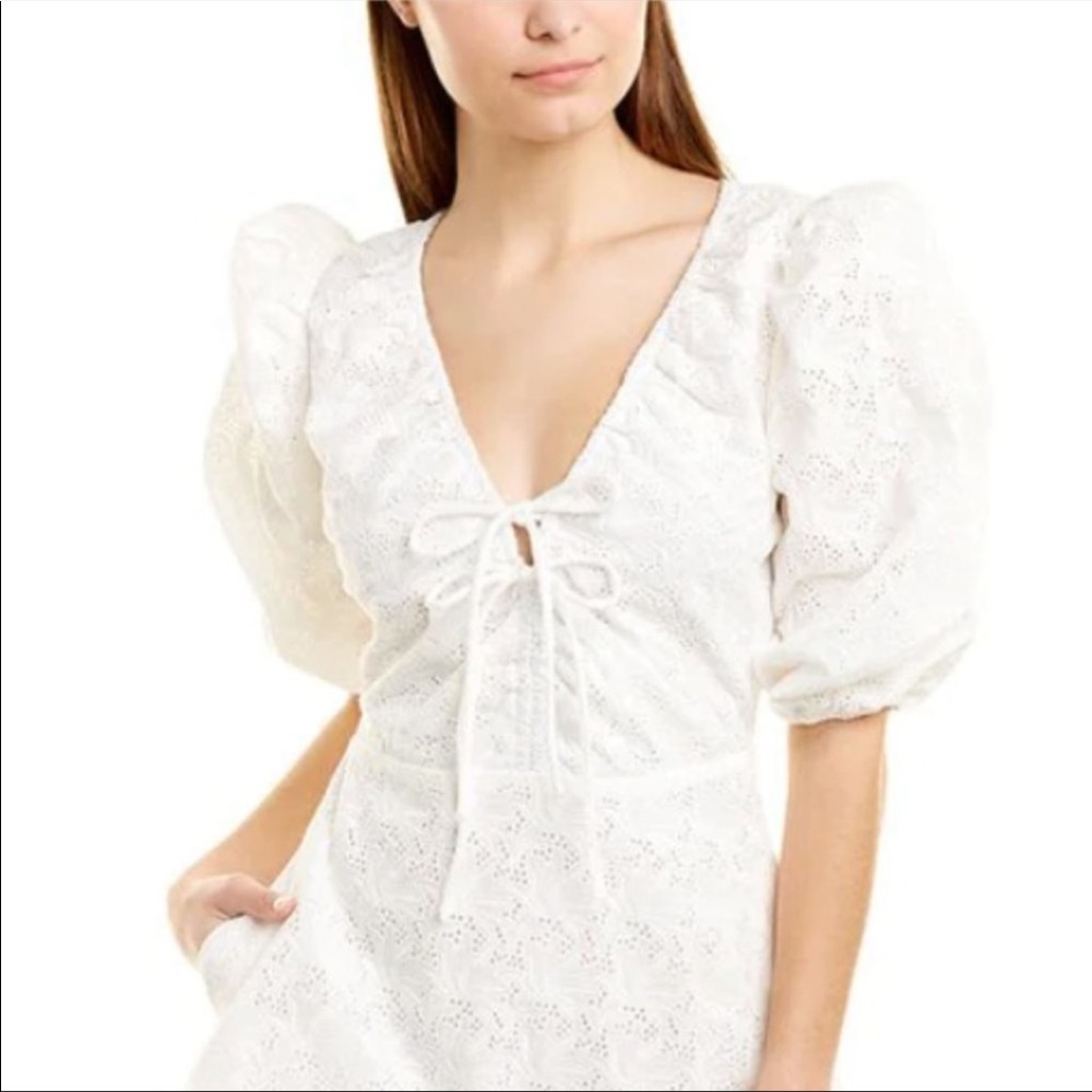 Nicholas White Lace Danni Dress in Featherington Eyelet - Picture 4 of 15